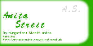 anita streit business card